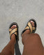 Aysha Slides - Natural Raffia